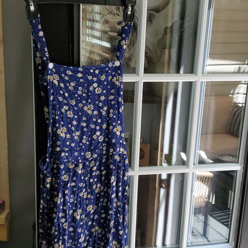 Girls Floral Overalls